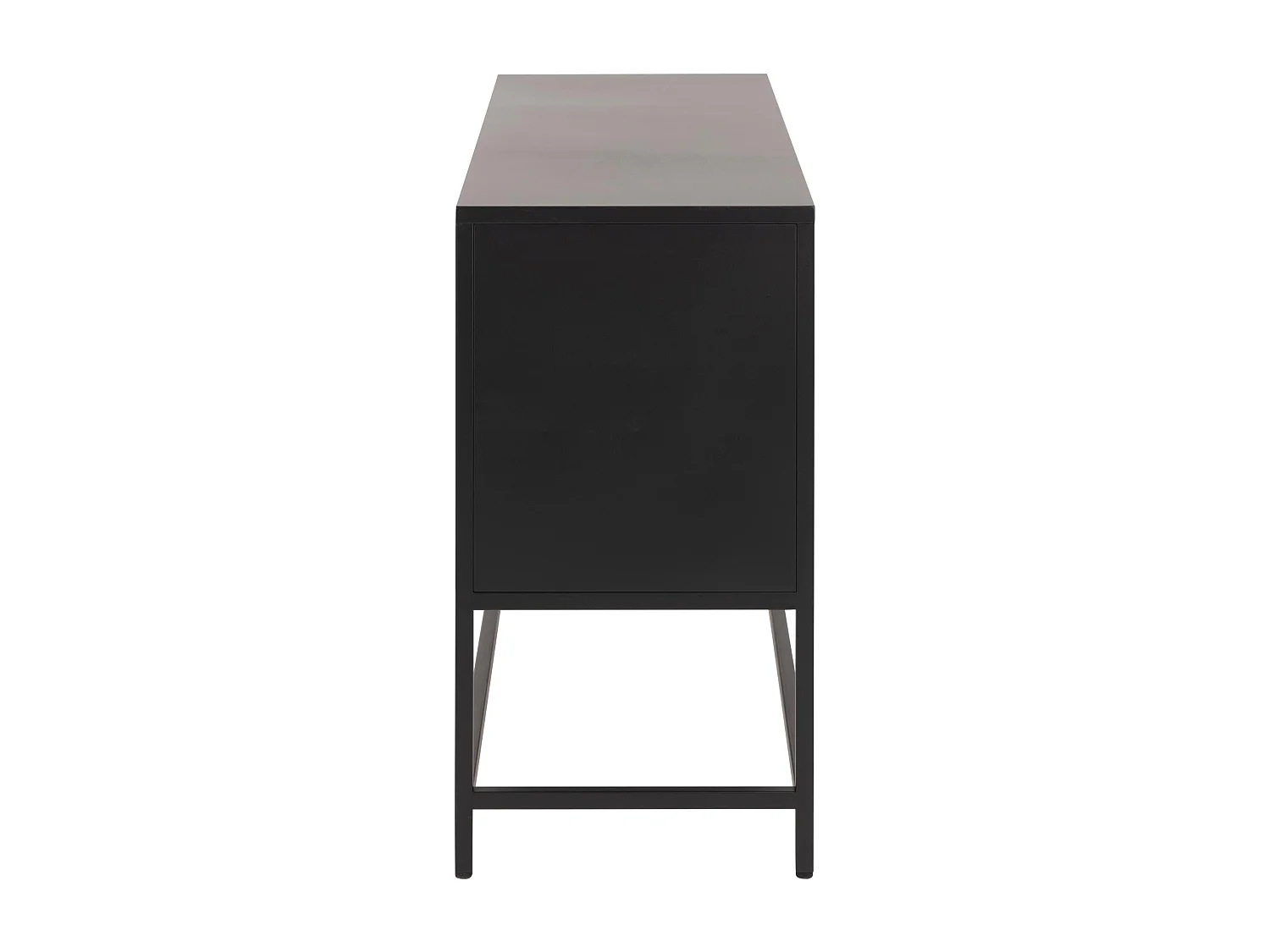 Newcastle Sideboard L125 mit 3 Gittertüren Metall schwarz.