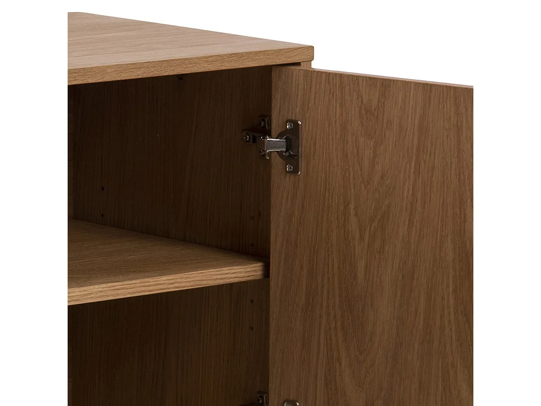 Brighton Buffet à chevrons avec 3 portes, imitation chêne.