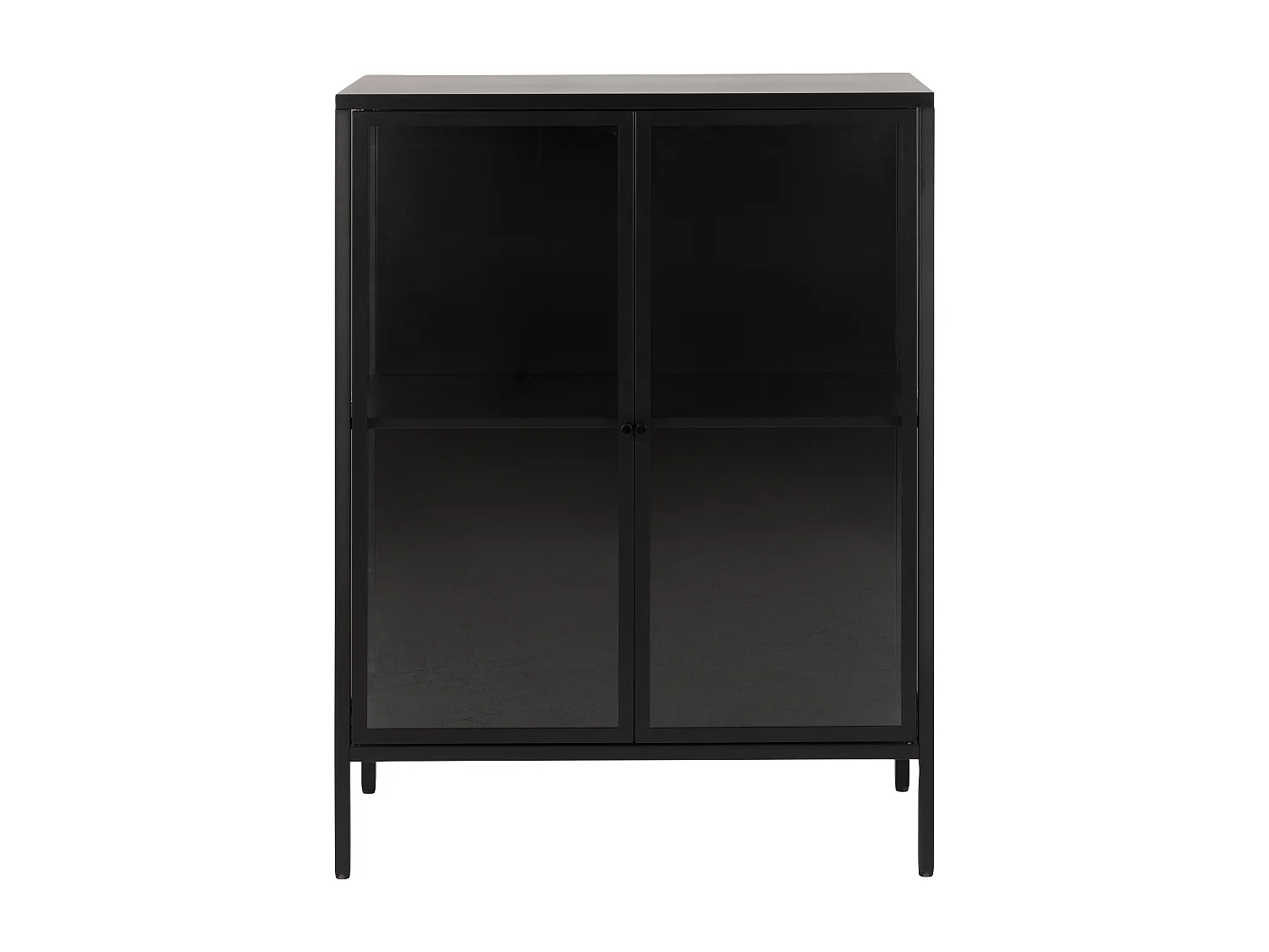 Newcastle Vitrine H99 avec 2 portes vitrées, noir.