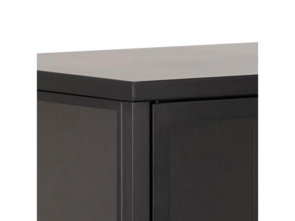 Newcastle Vitrine H99 avec 2 portes vitrées, noir.