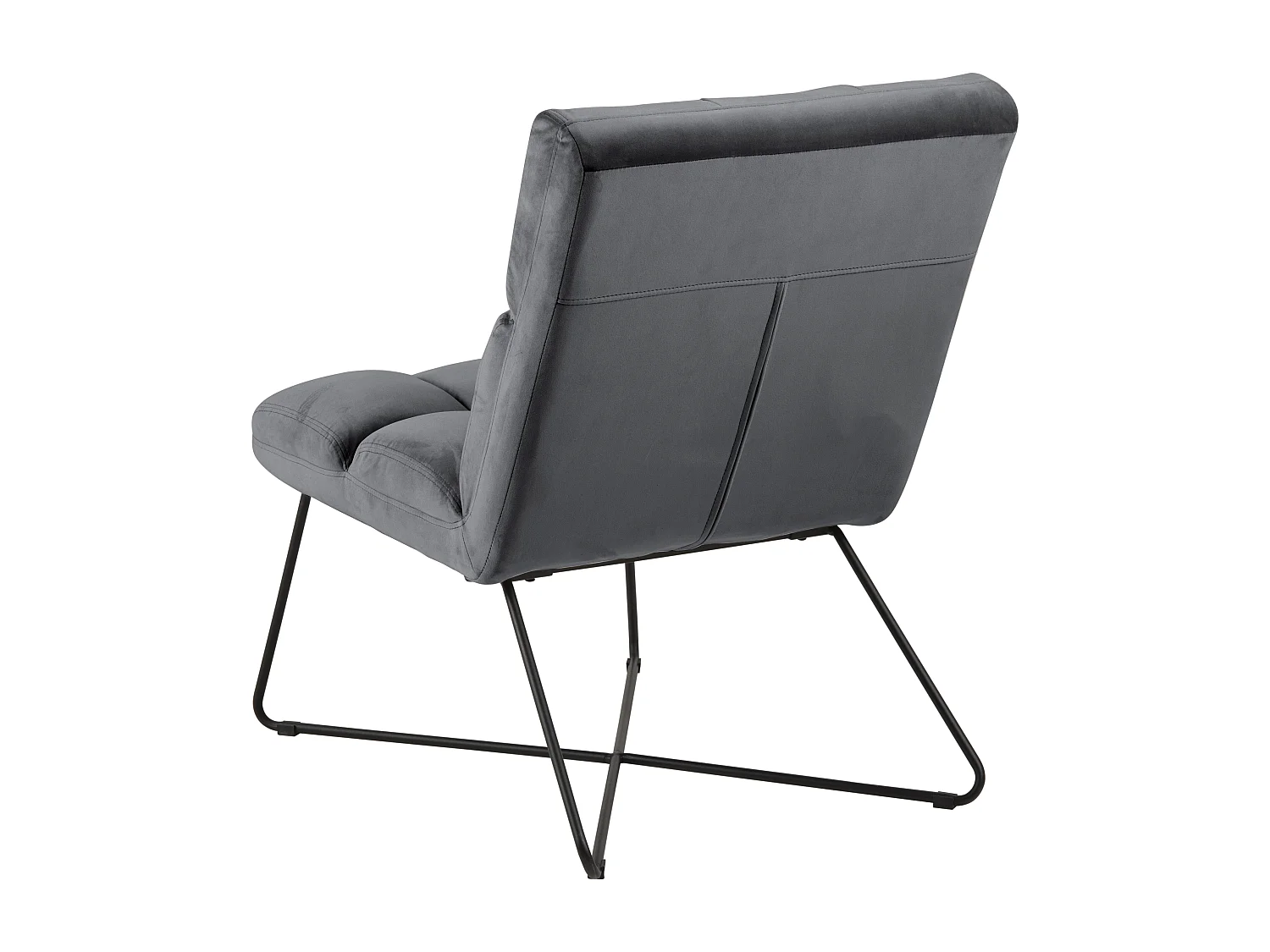 Alba Sessel , Liegestuhl Velour grau.