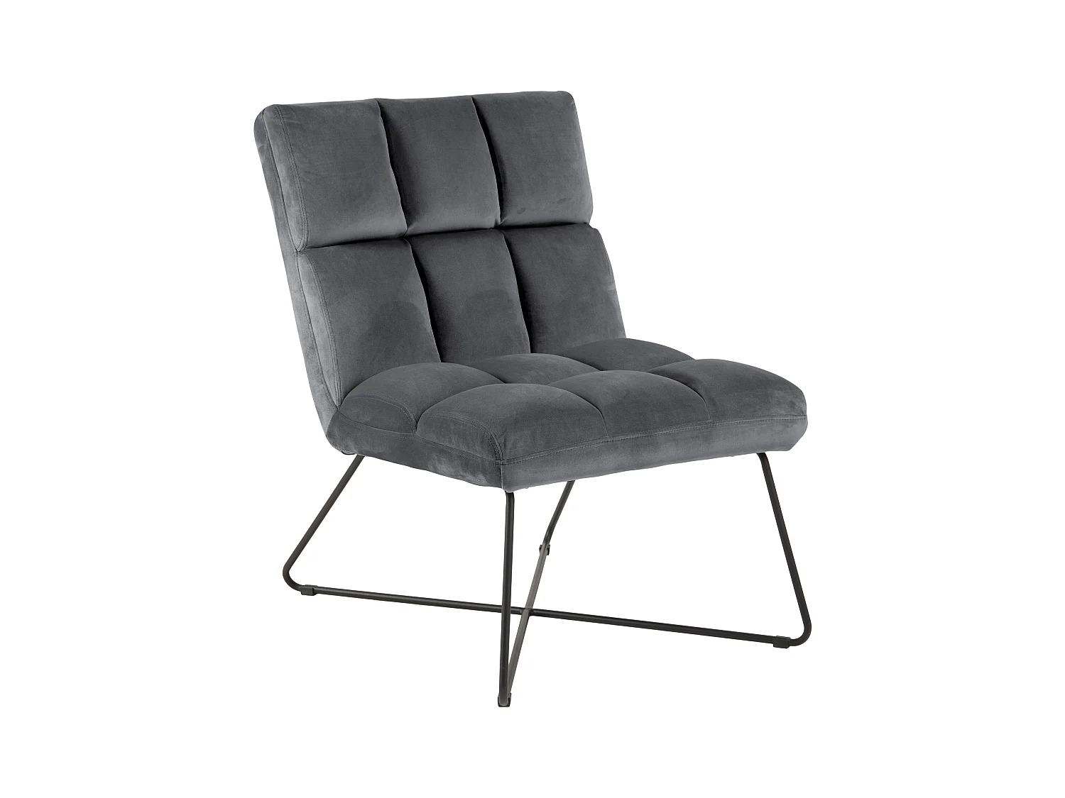 Alba Fauteuil, chaise longue en velours, gris.