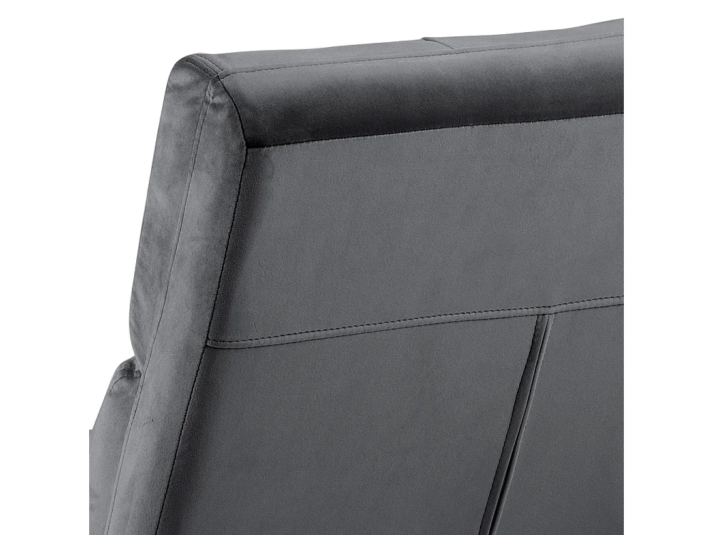 Alba Fauteuil, chaise longue en velours, gris.