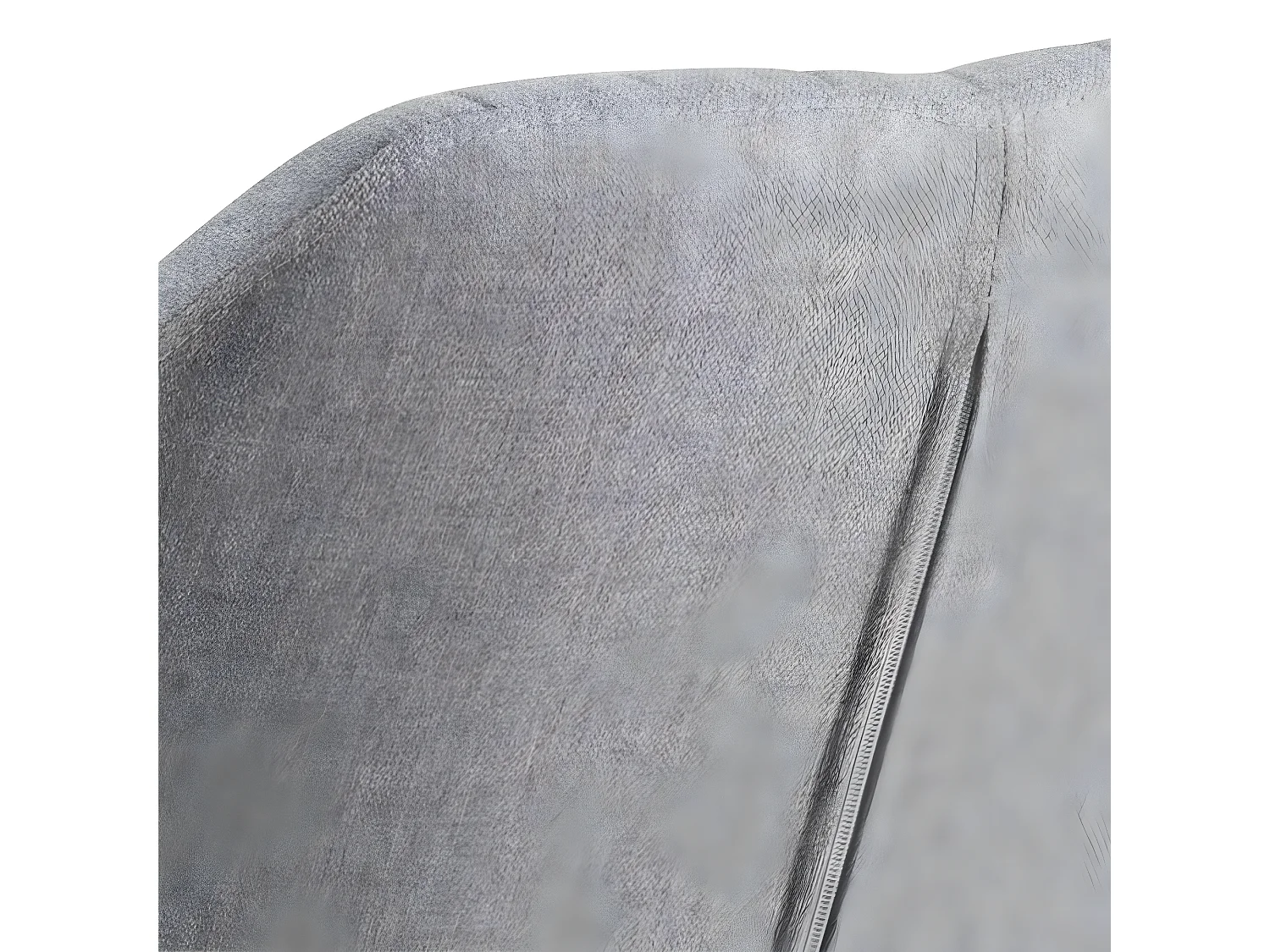 Emil Fauteuil en tissu, gris clair avec coutures verticales.