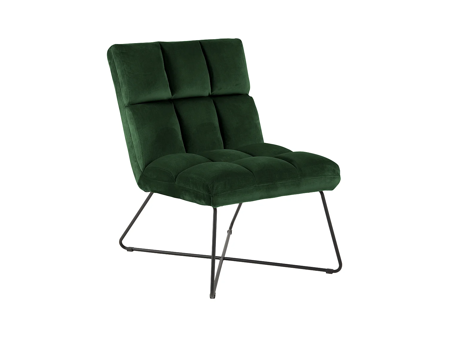 Alba Fauteuil, chaise longue en velours, vert.