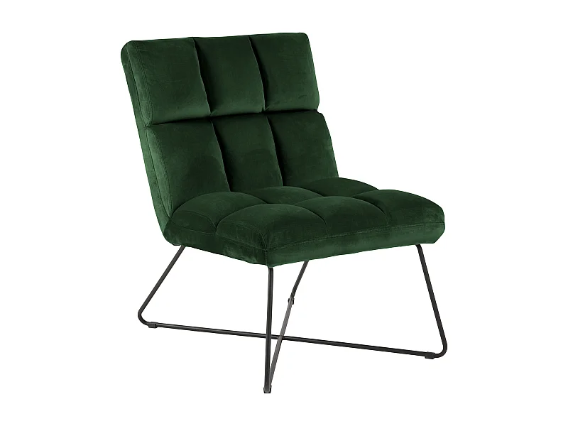Alba Fauteuil, chaise longue en velours, vert.