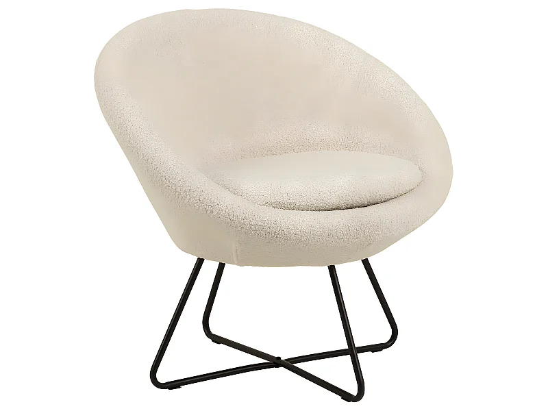 Poltrona centrale beige.