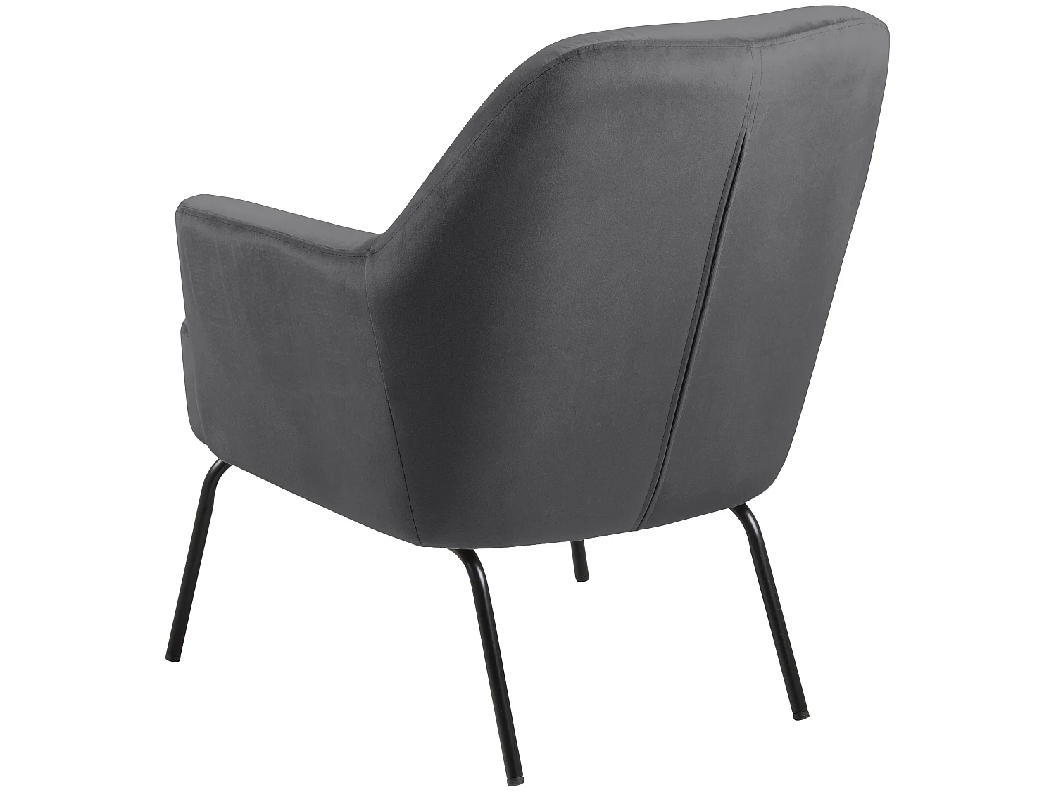 Melissa Fauteuil en velours, gris.
