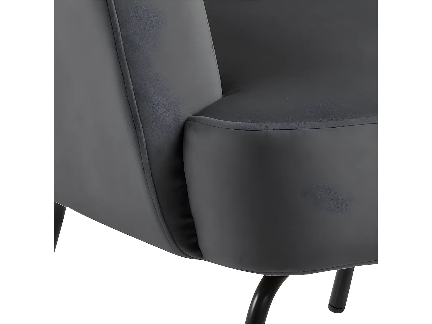 Melissa Fauteuil en velours, gris.