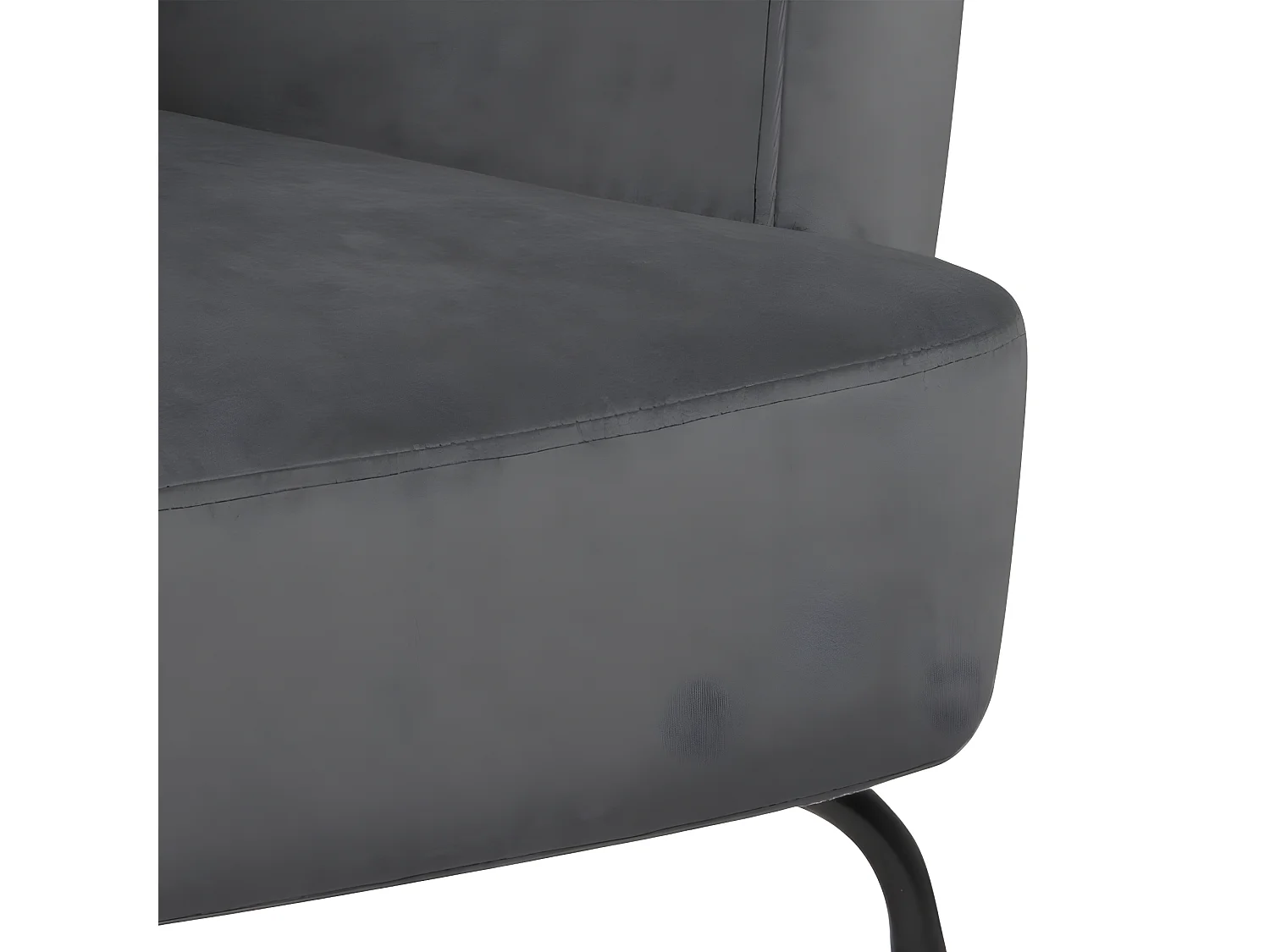 Melissa Fauteuil en velours, gris.