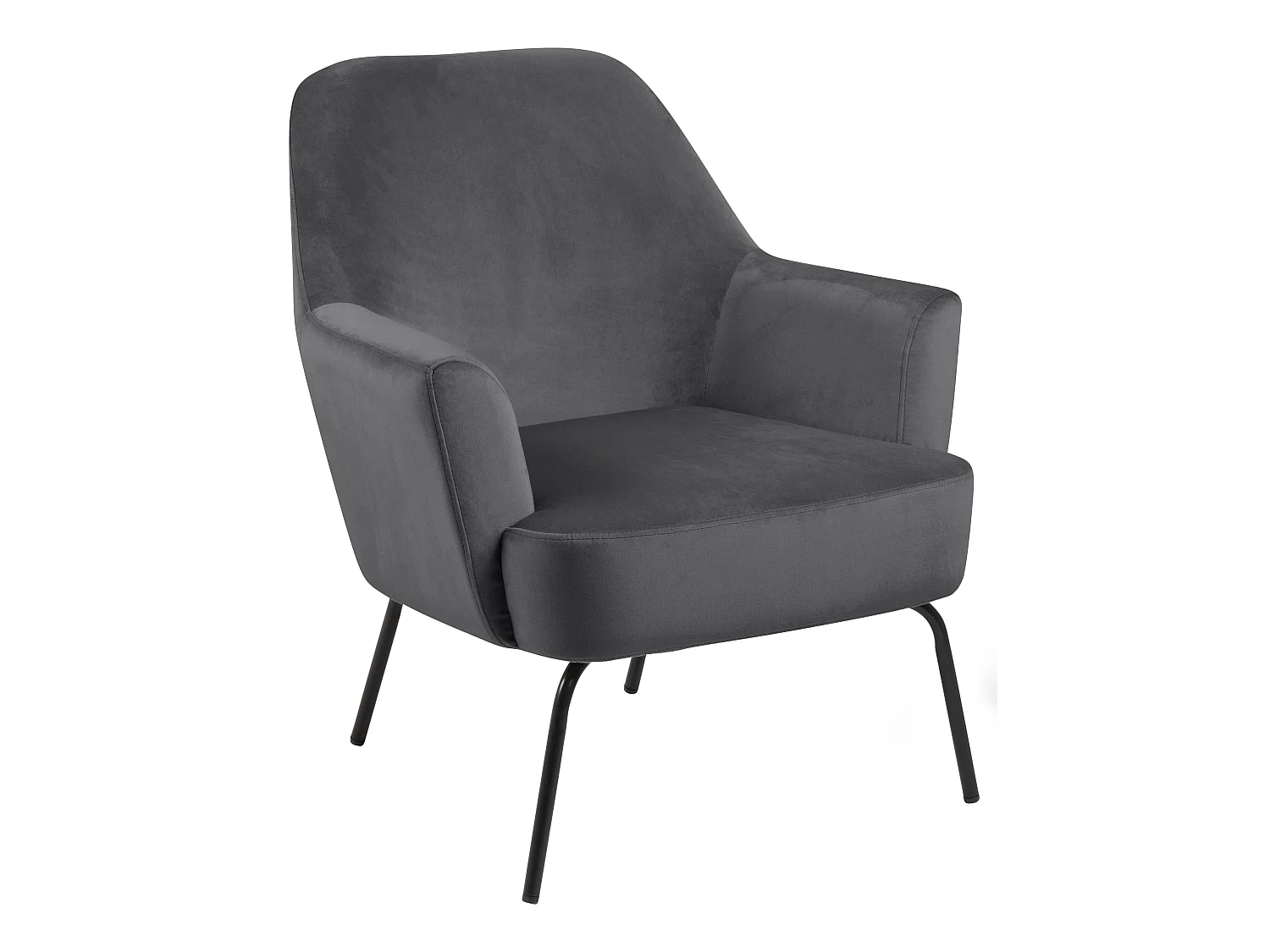Melissa Fauteuil en velours, gris.