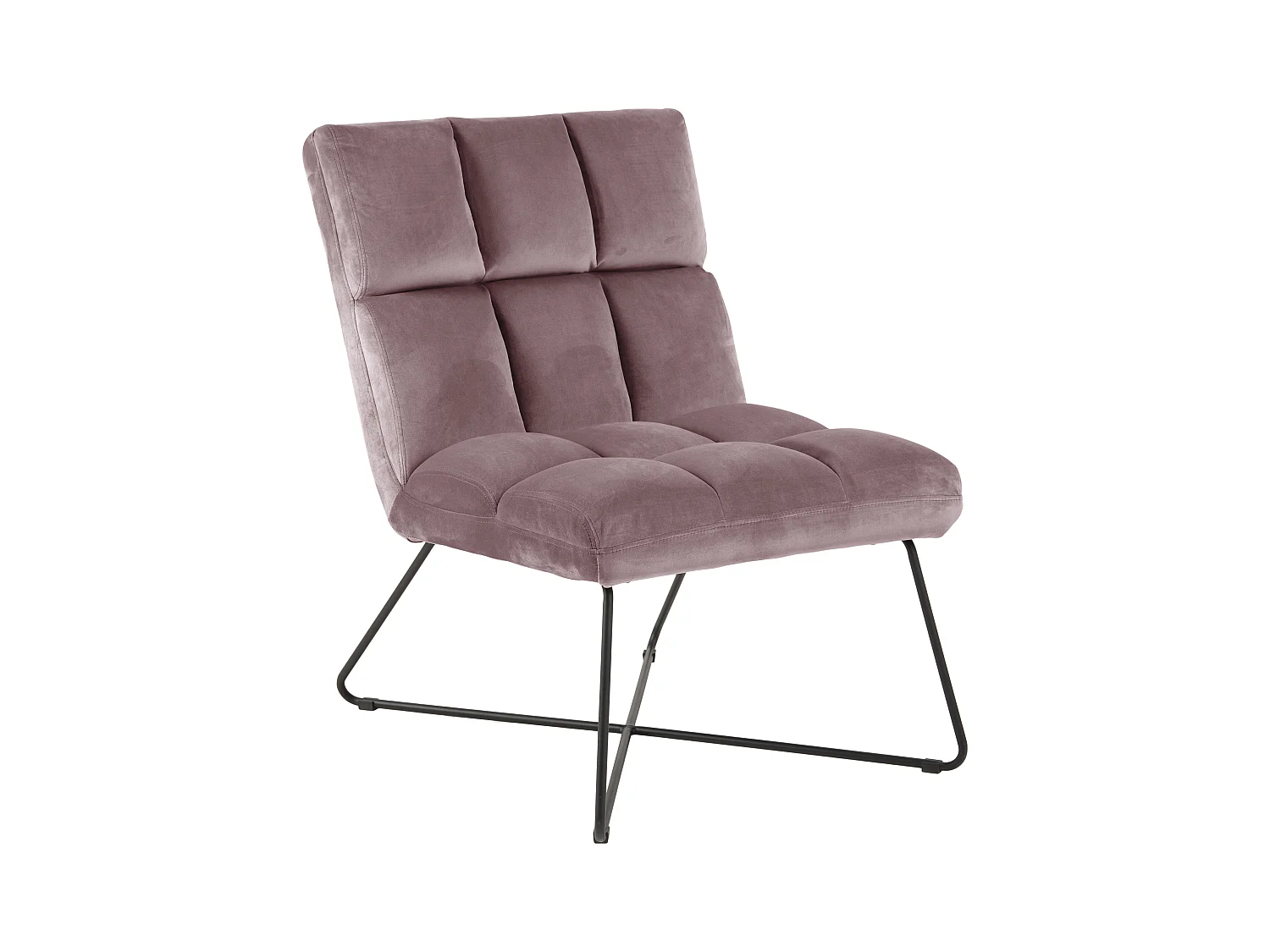 Alba Fauteuil, velours, rose.