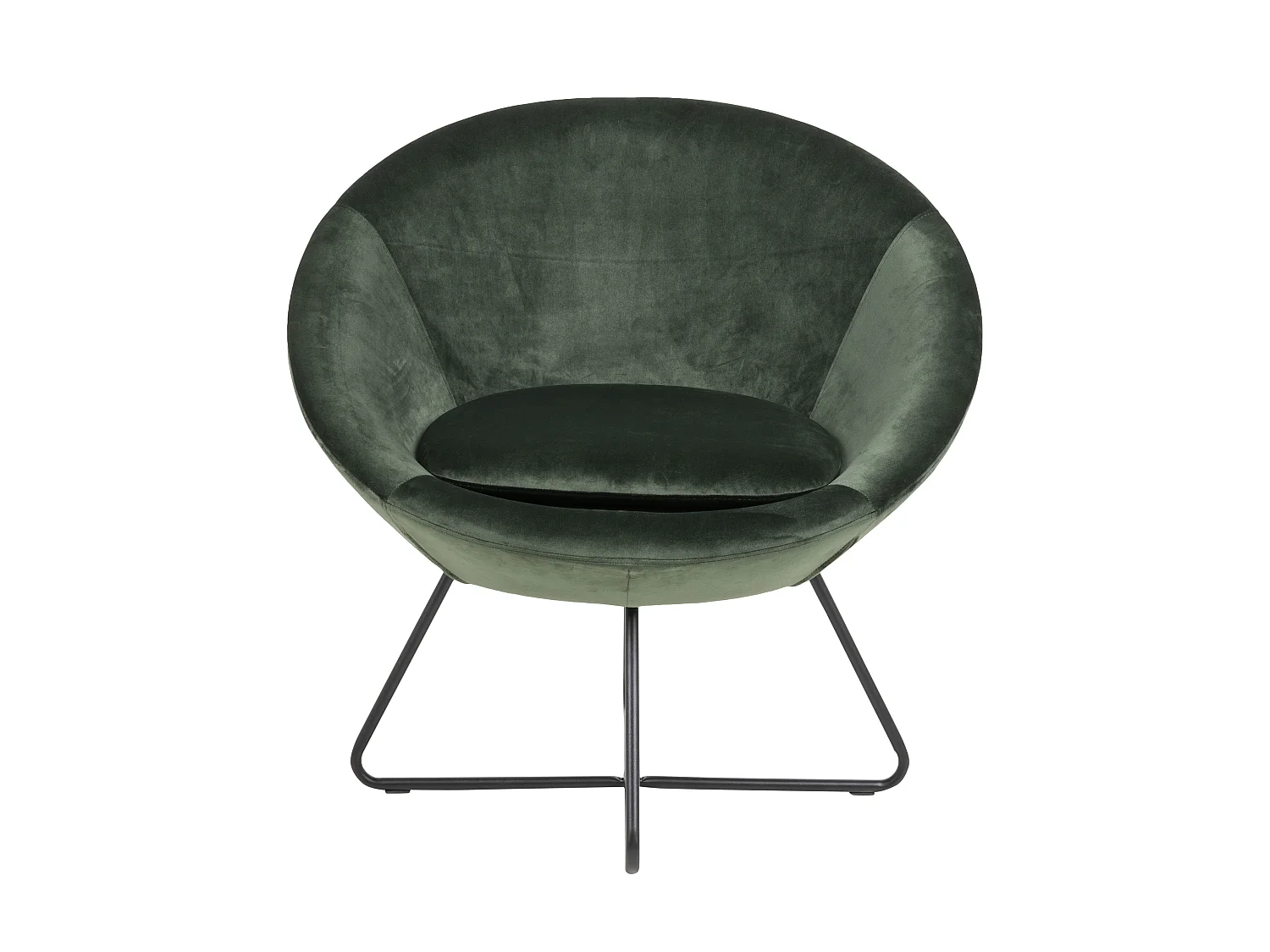 Cenna Fauteuil, vert sapin, métal noir.