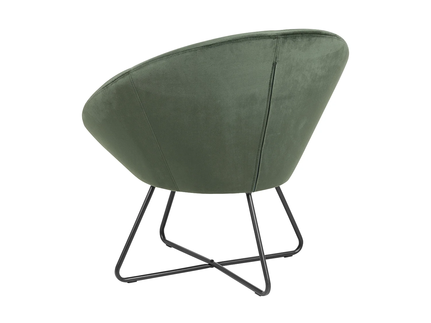 Cenna Fauteuil, vert sapin, métal noir.
