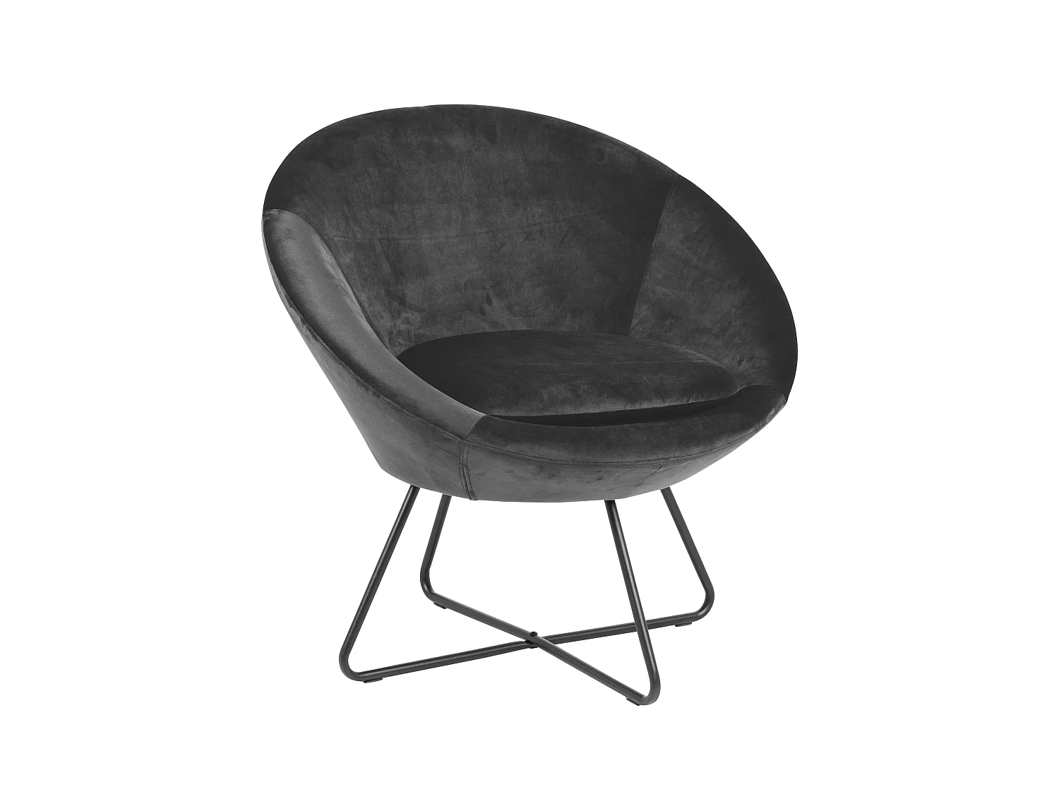 Cenna Fauteuil, gris foncé, métal noir.
