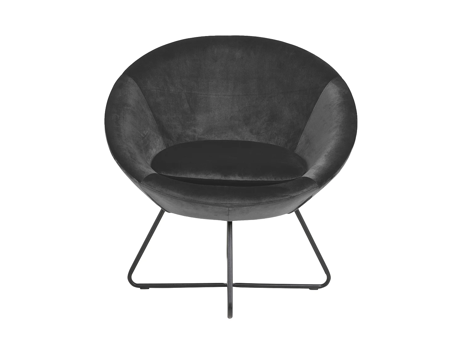 Cenna Fauteuil, gris foncé, métal noir.
