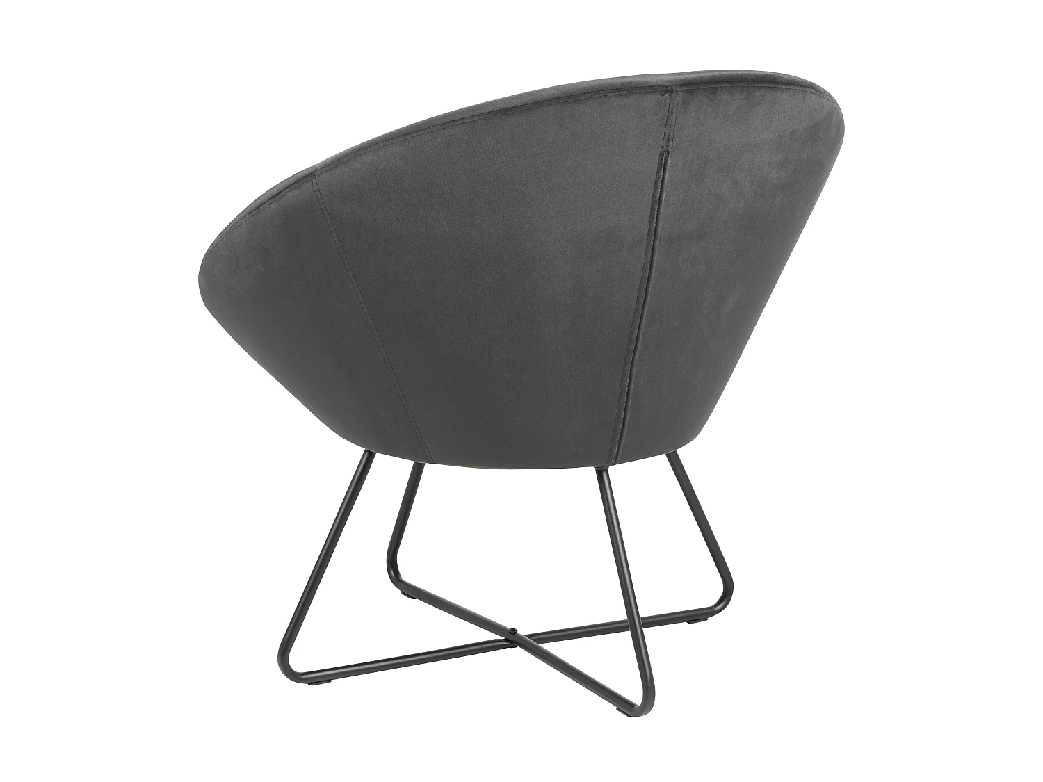 Cenna Fauteuil, gris foncé, métal noir.
