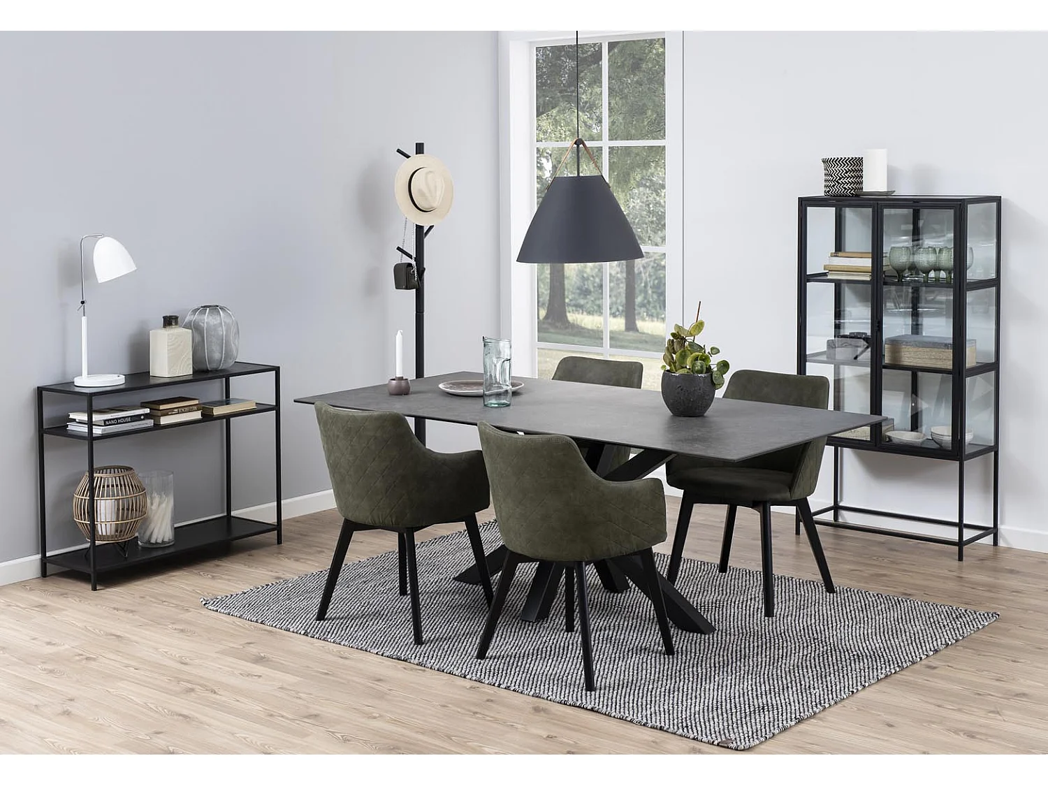 Sea sidetable 35x100cm 2 planken zwart.