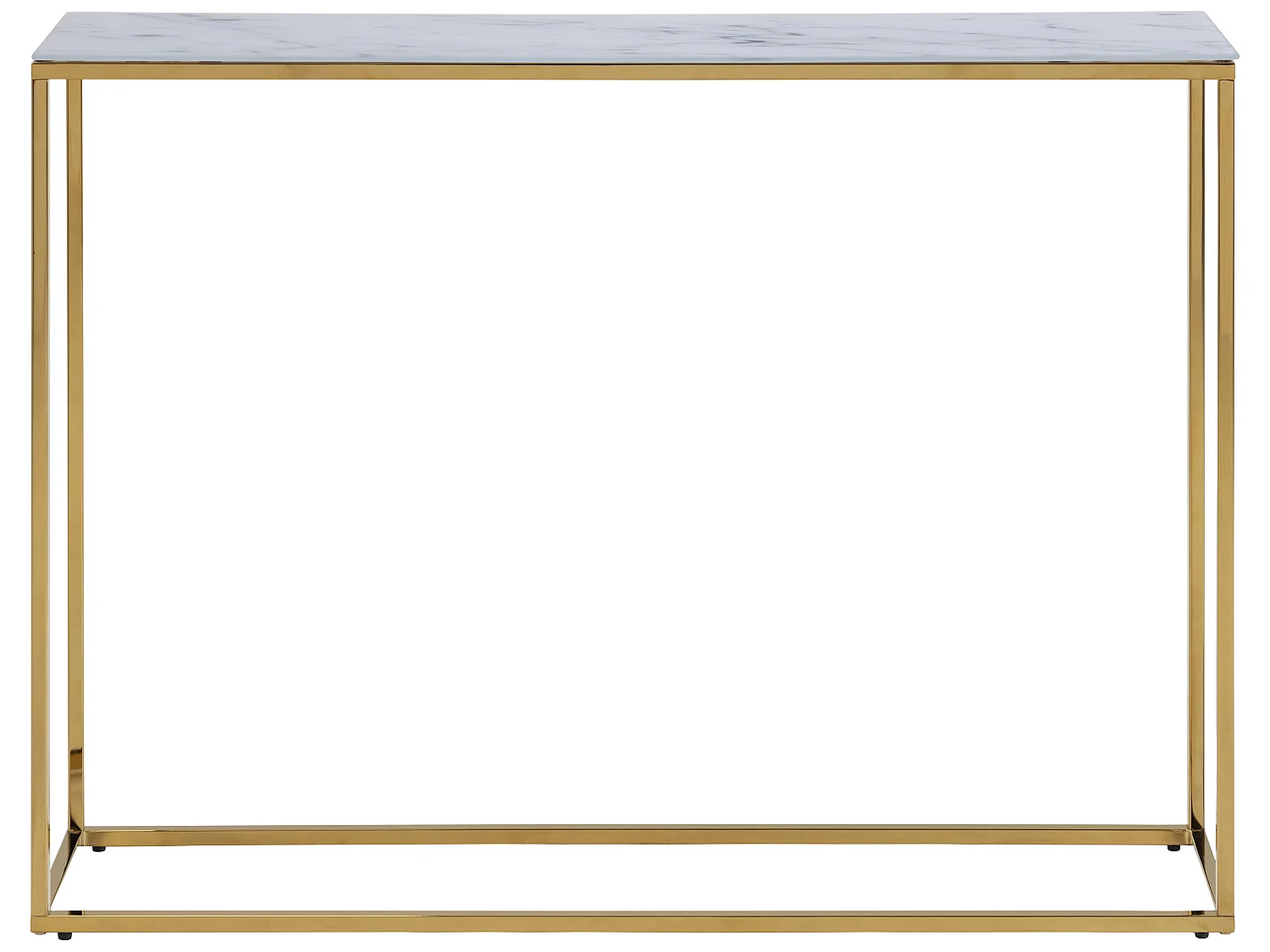 Alisma Console, impression marbre blanc.