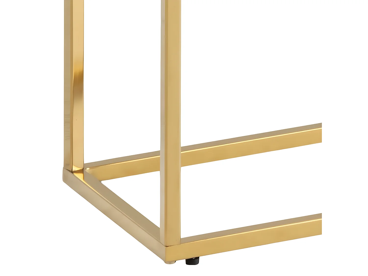 Alisma Console, impression marbre blanc.