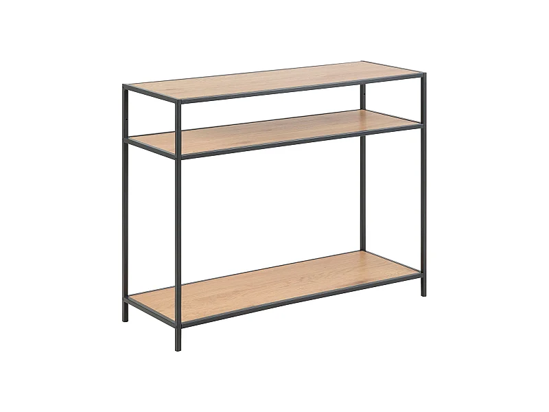 Mesa consola Seaford 2 estantes natural.