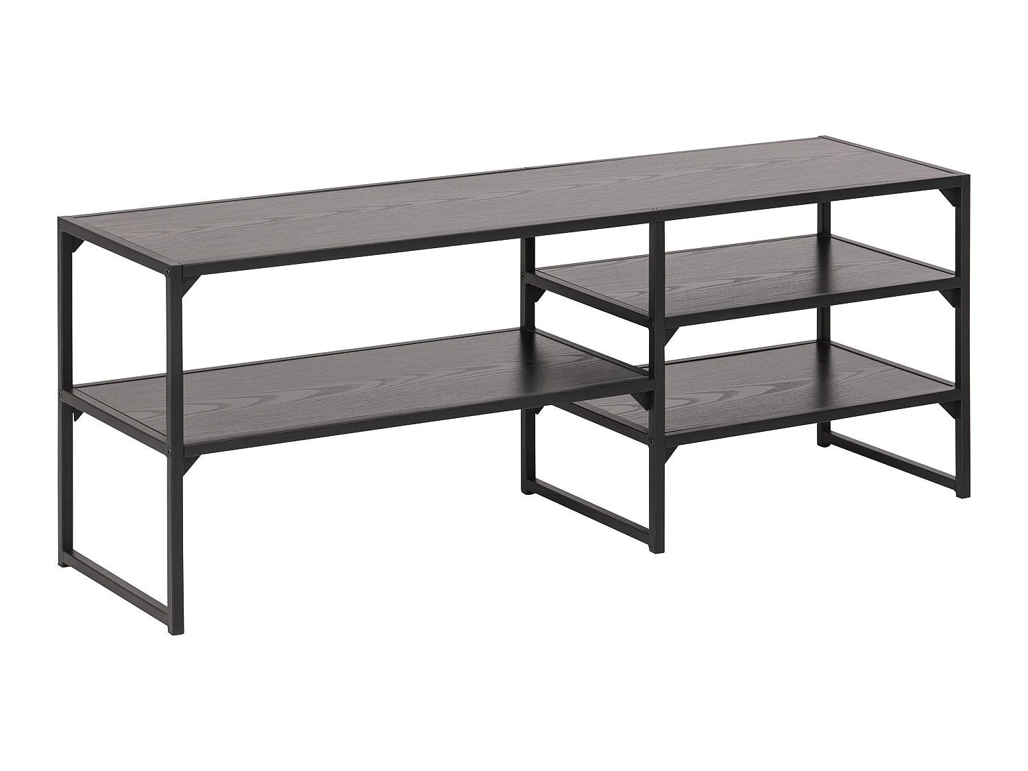 Sea Meuble TV avec 3 tablettes de rangement, noir.