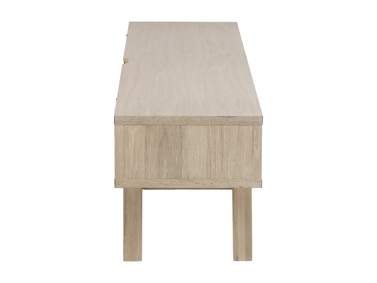 A-Line Meuble TV avec 1 espace de rangement et 2 tiroirs, chêne.