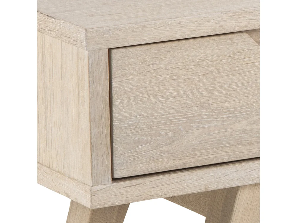 A-Line Meuble TV avec 1 espace de rangement et 2 tiroirs, chêne.