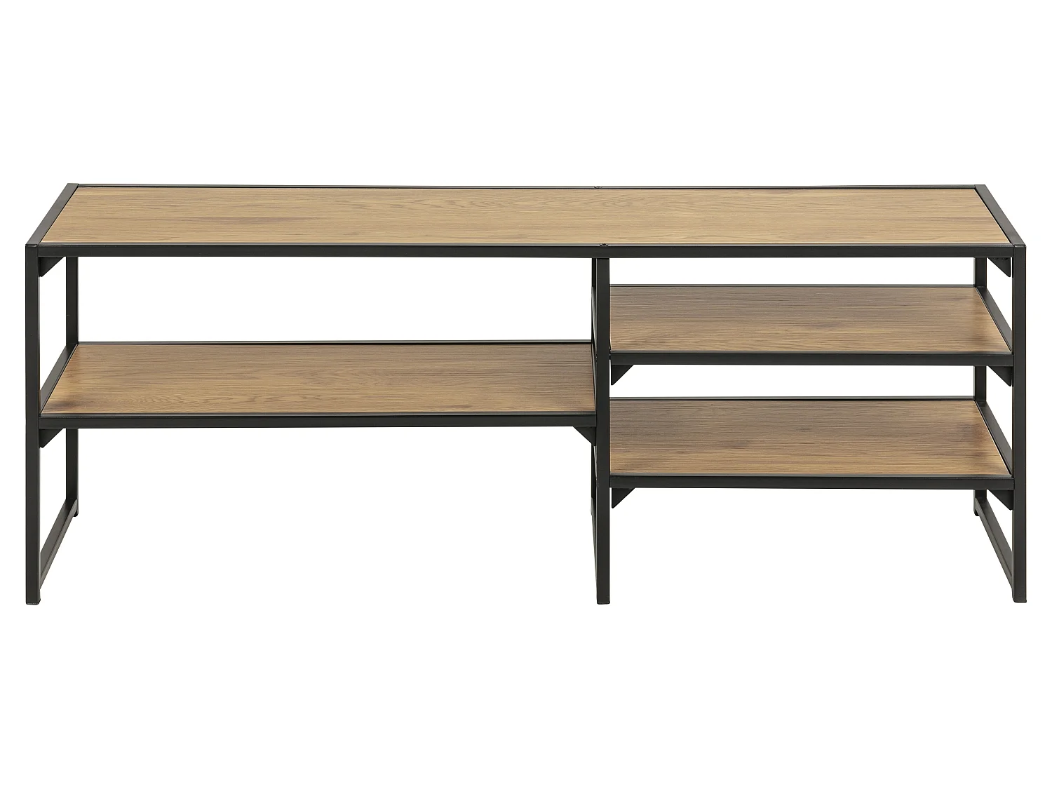 Sea TV-meubel met 3 planken, mat zwart.