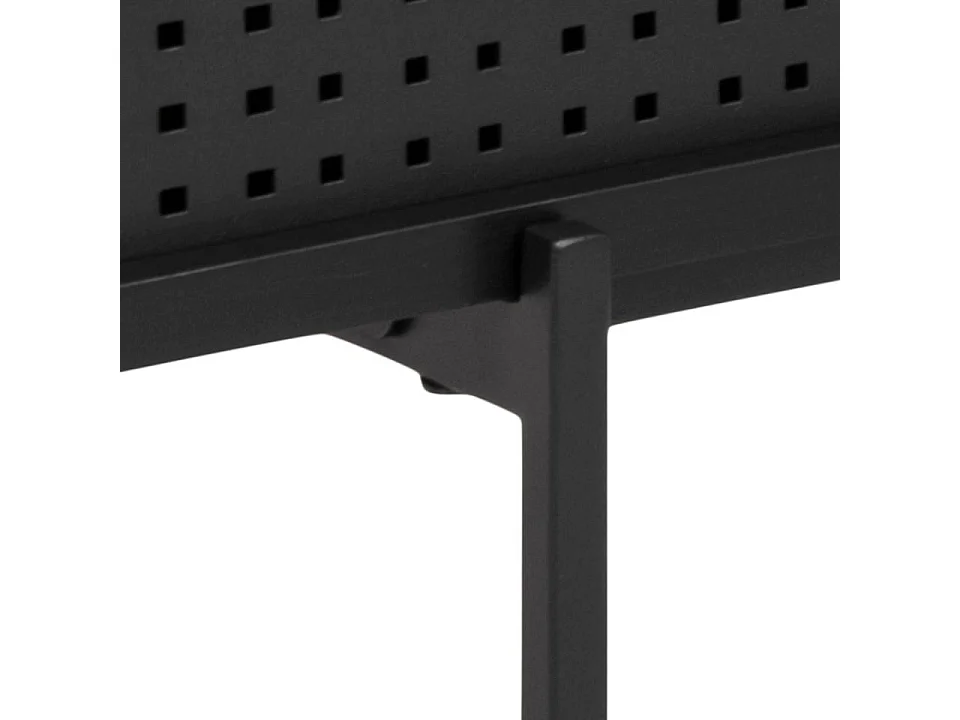 Angus TV Tisch mit 1 Schiebetür schwarz.