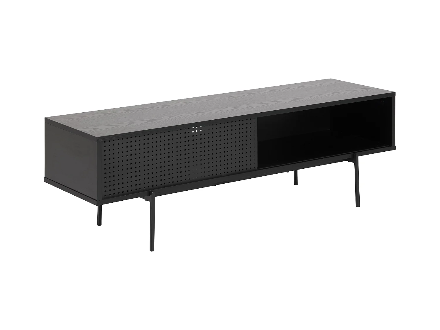 Andy TV-meubel met 1 schuifdeur zwart.
