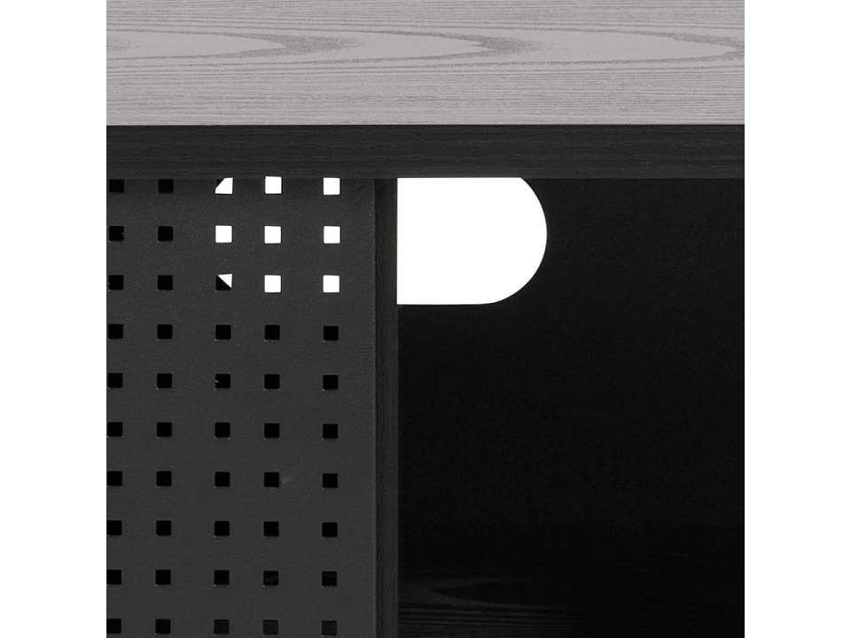 Angus TV Tisch mit 1 Schiebetür schwarz.