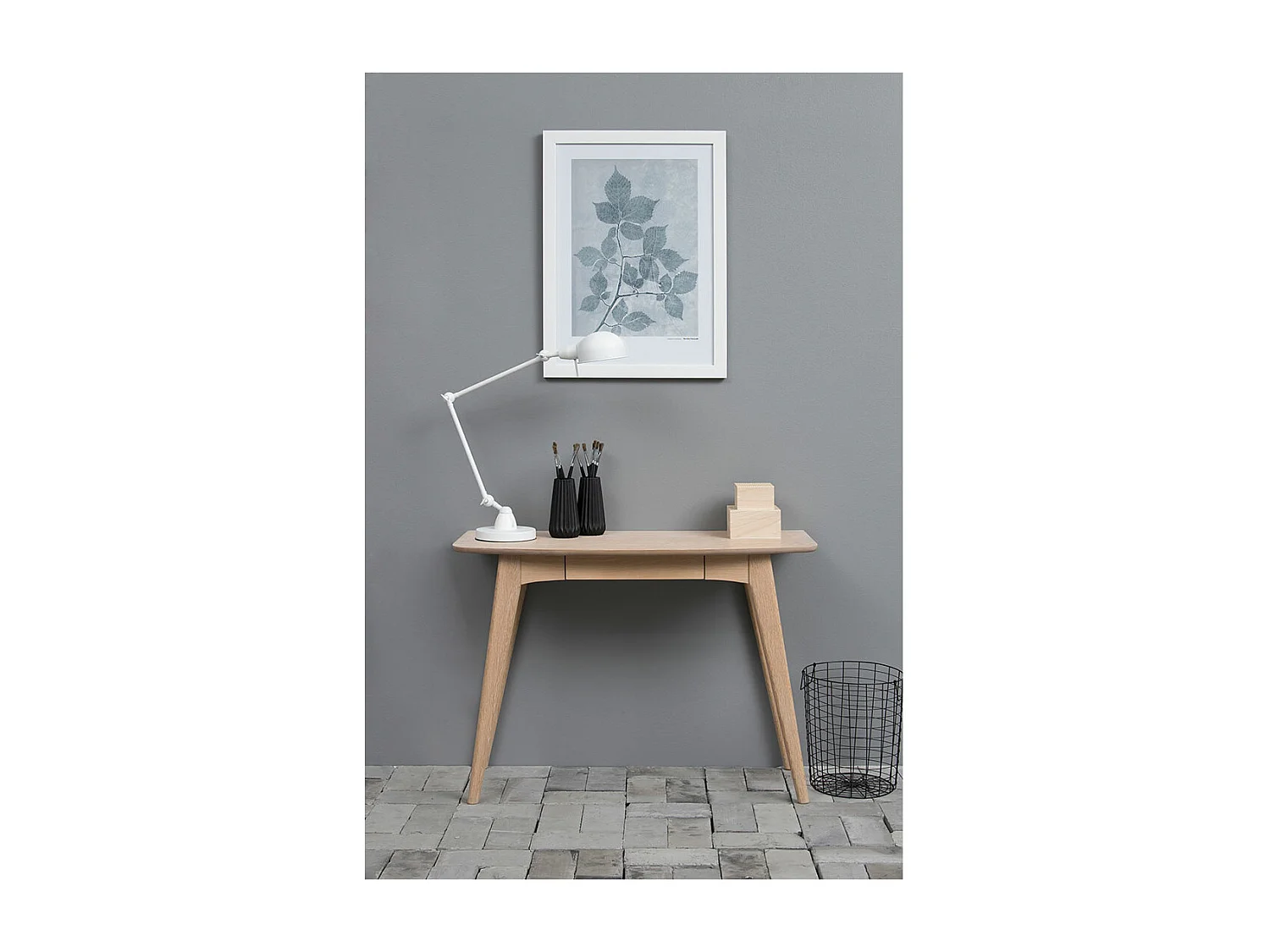 Woodstock bureau 1 tiroir blanche.