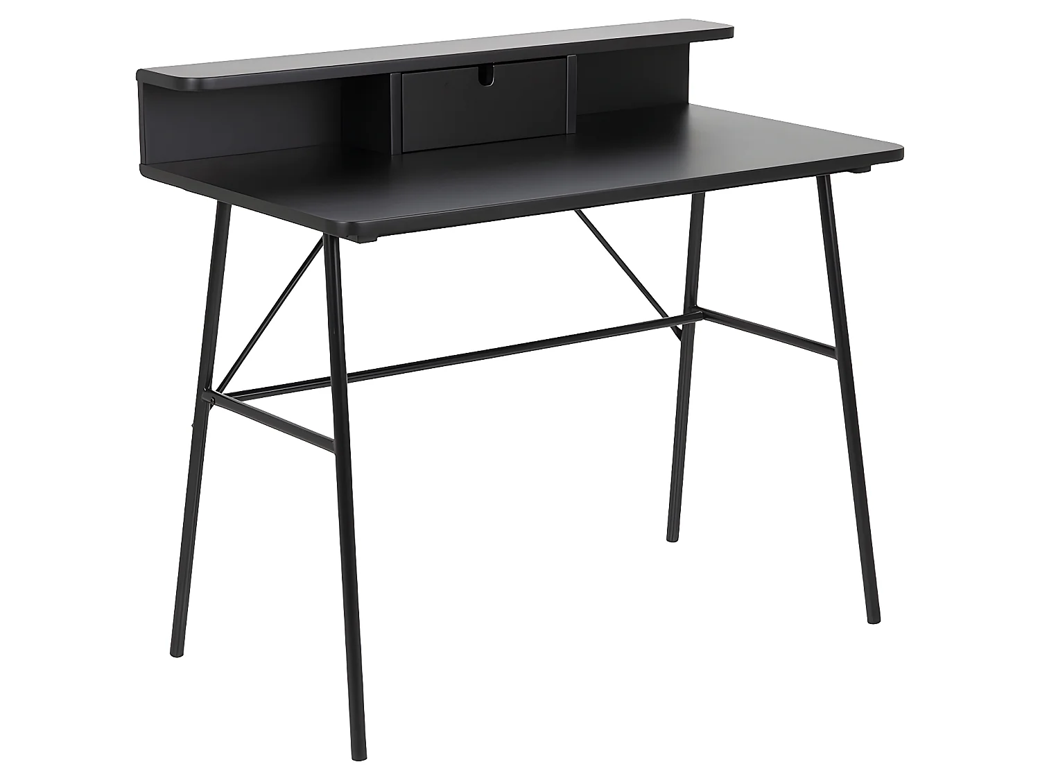 Pascal Bureau avec 1 tiroir, noir.