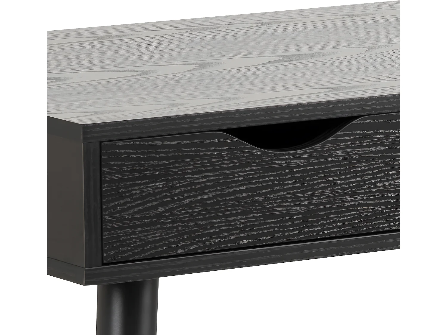 Nete bureau met 3 lades zwart.