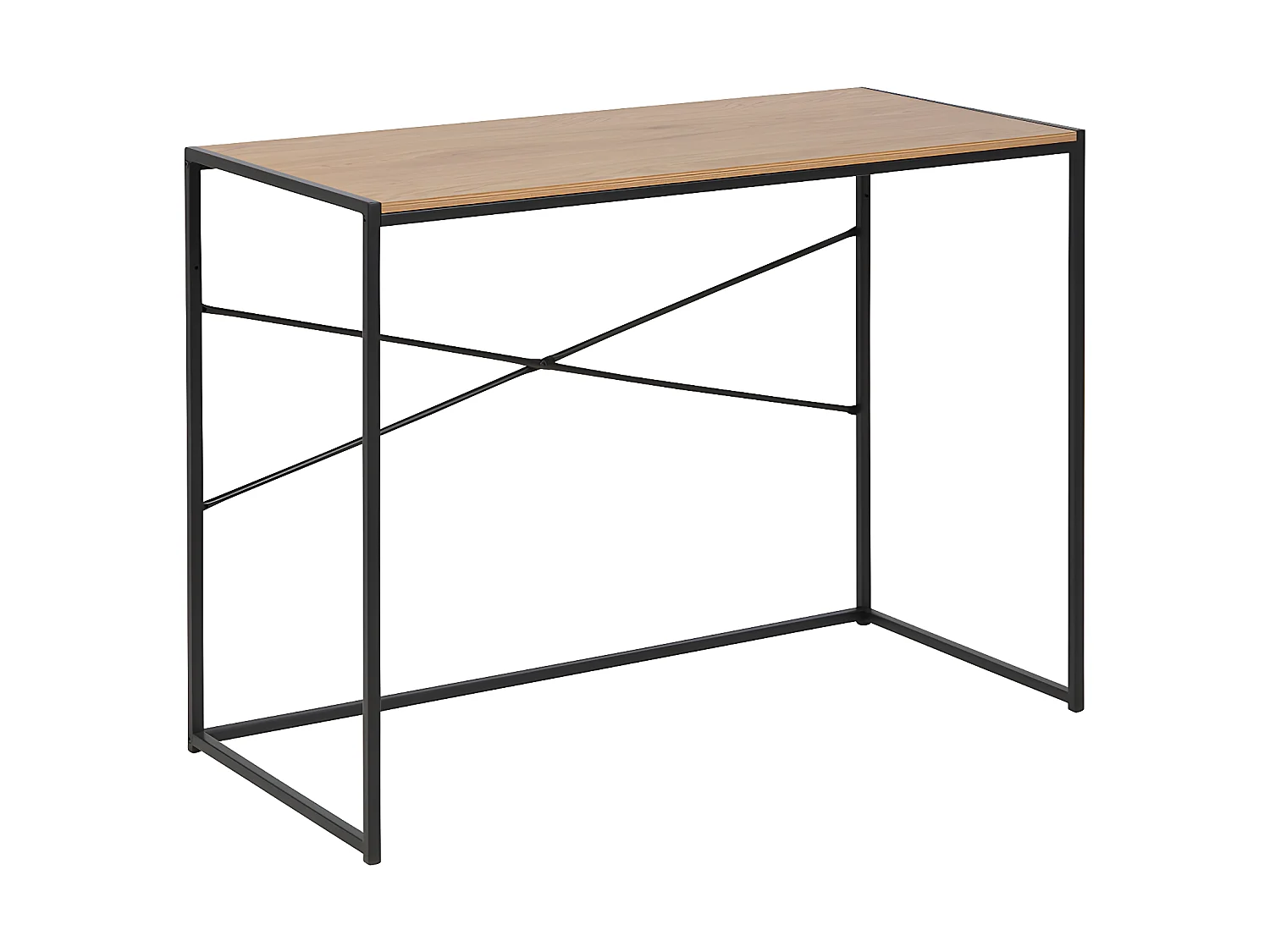Bureau Sea B, placage chêne sauvage, noir.