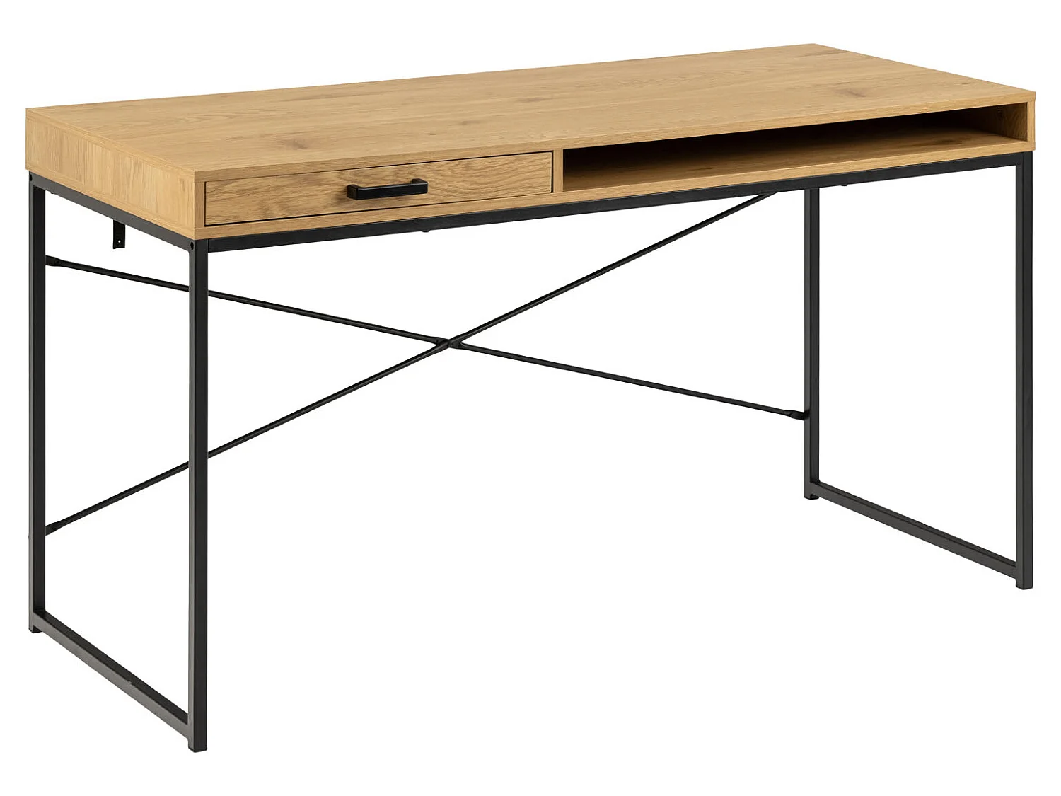 Sea bureau 1 lade, 1 compartiment naturel, zwart.