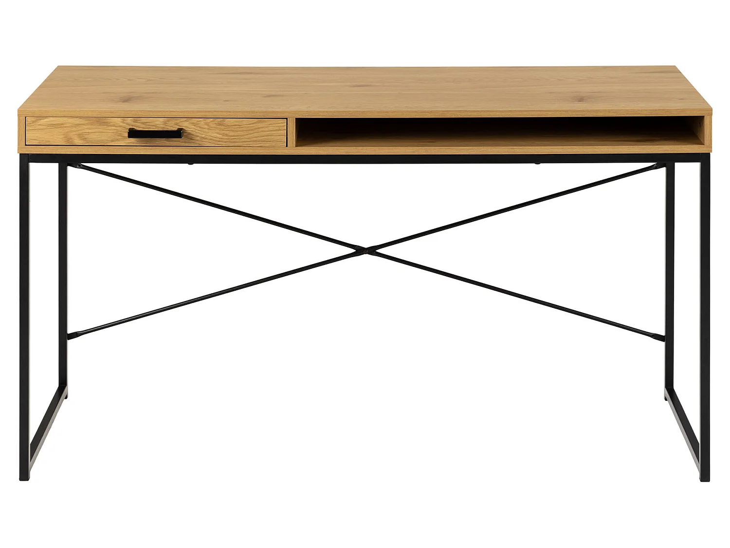 Sea bureau 1 lade, 1 compartiment naturel, zwart.