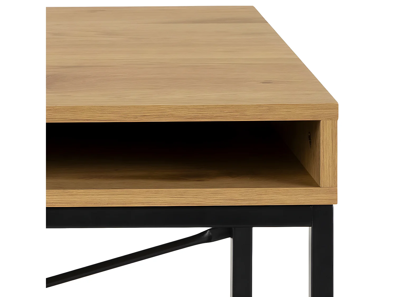 Sea bureau 1 lade, 1 compartiment naturel, zwart.