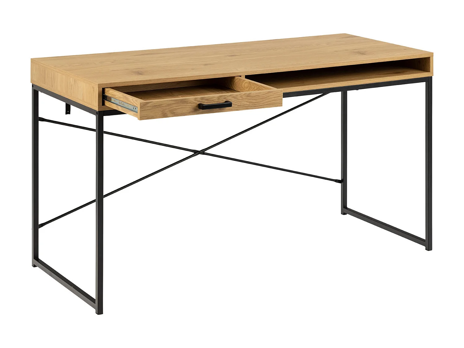 Sea Bureau 1 tiroir, 1 compartiment, teinte naturelle, noir.