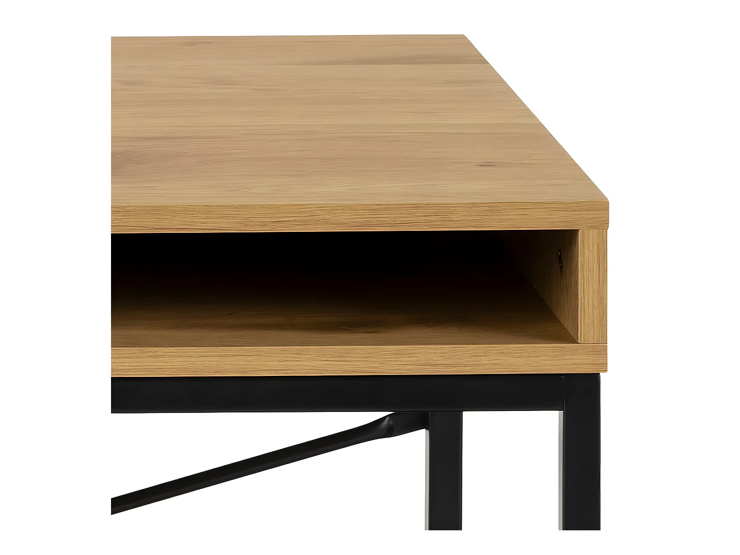 Sea Bureau 1 tiroir, 1 compartiment, teinte naturelle, noir.