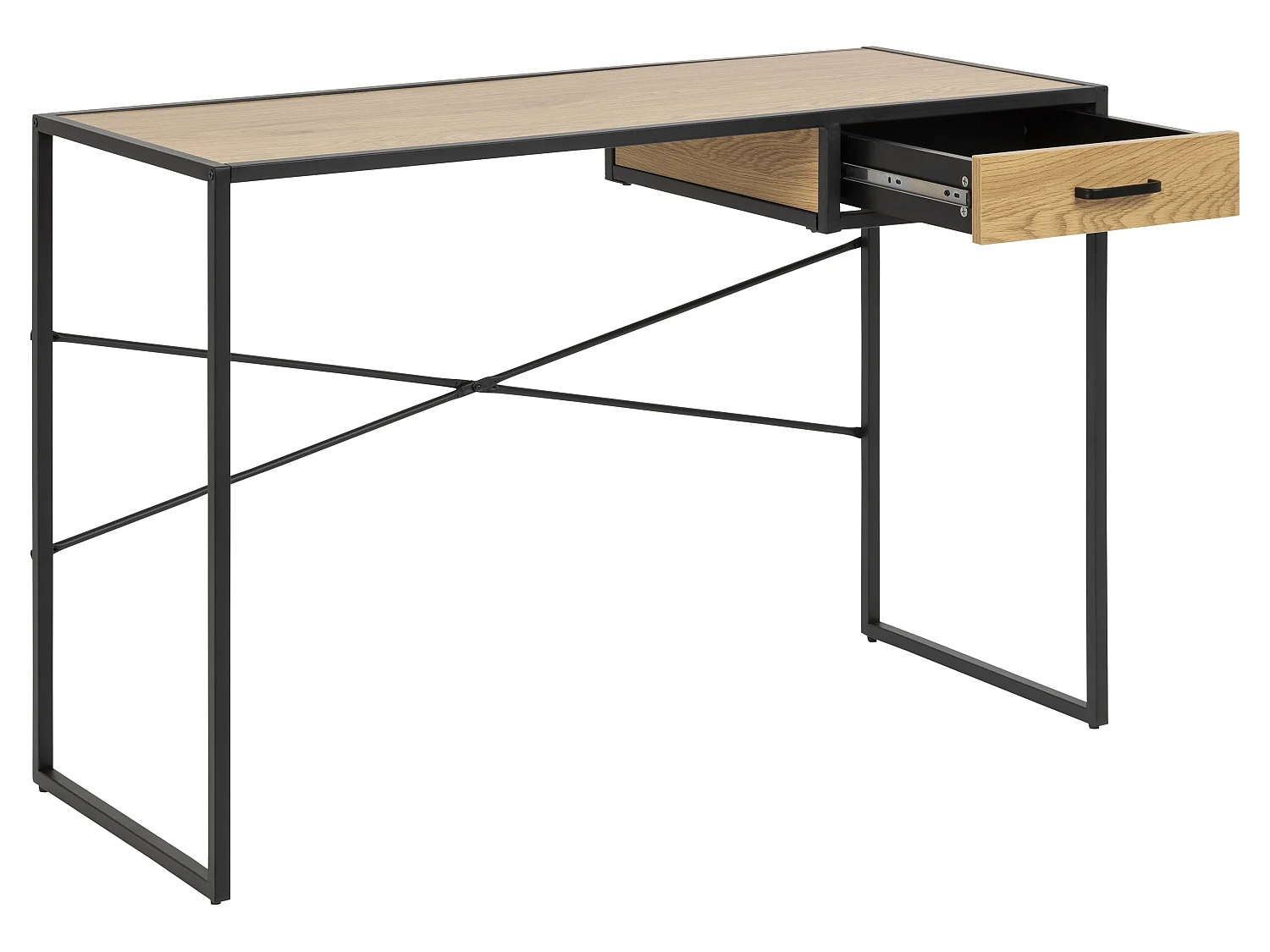 Sea Bureau 1 tiroir, chêne, noir.