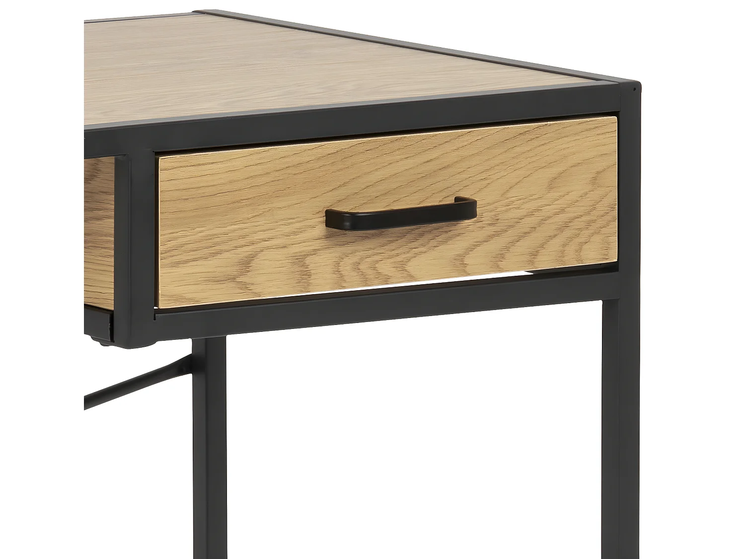 Sea Bureau 1 tiroir, chêne, noir.