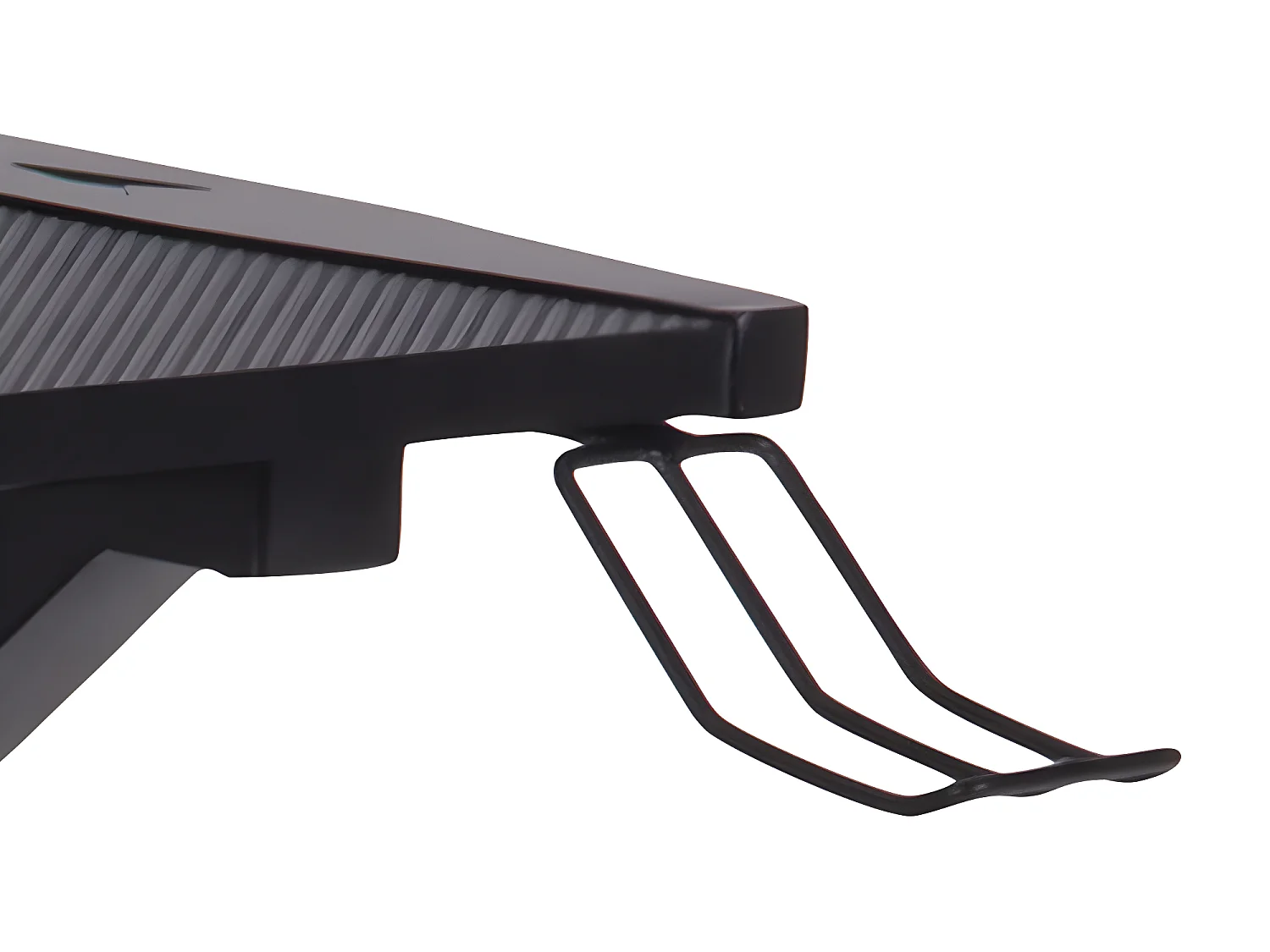 Nimaj  Gamertisch mit LED, Headsethalter, Getränkehalter schwarz.