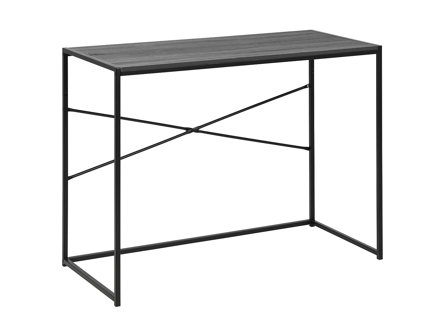 Sea Schreibtisch schwarz Esche Dekor, Metall schwarz.