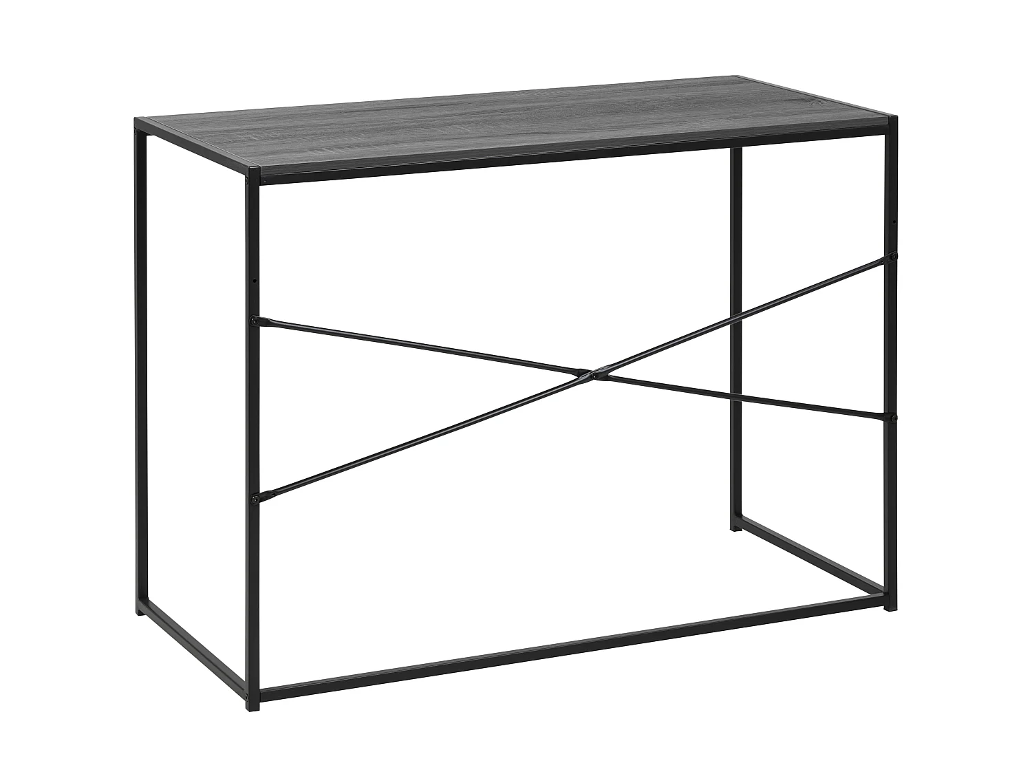 Sea Schreibtisch schwarz Esche Dekor, Metall schwarz.