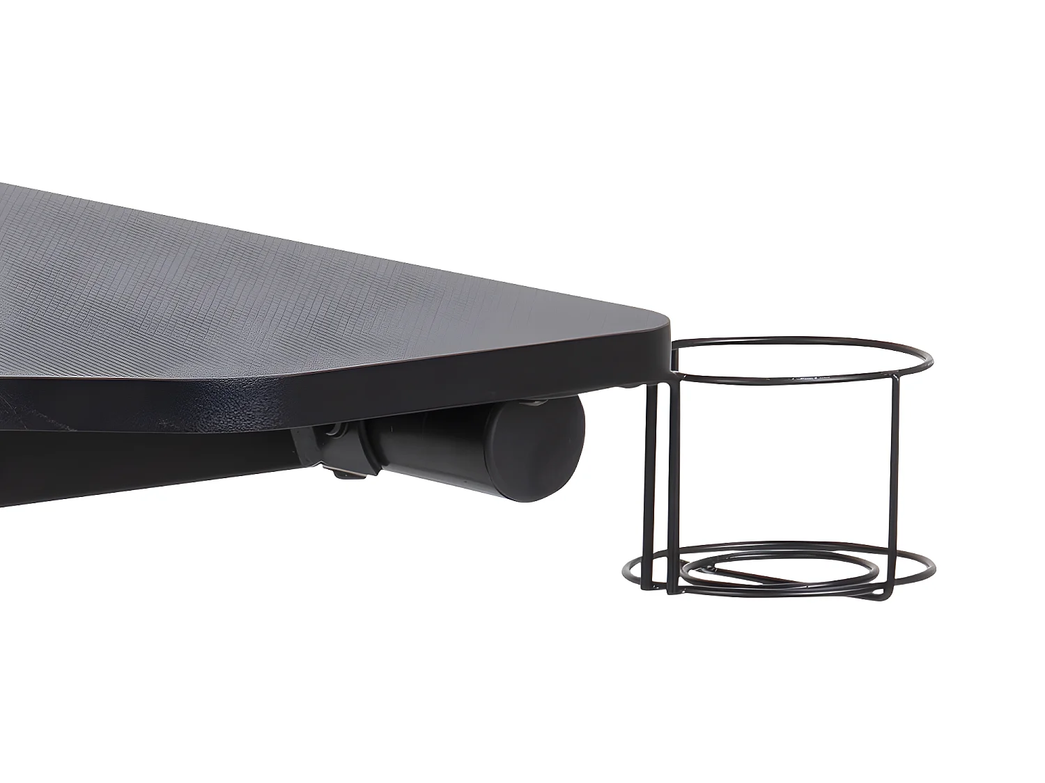 Trops Bureau pour gamer avec porte-gobelet, noir.