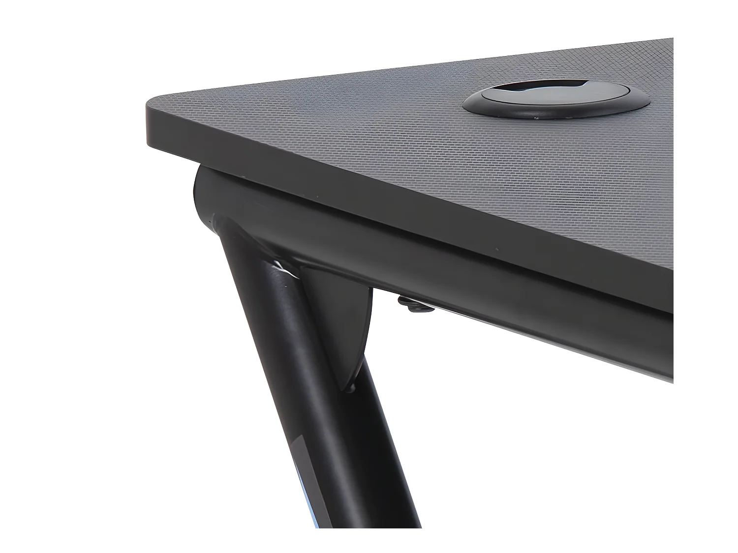 Trops Schreibtisch für Gamer mit Getränkehalter schwarz.