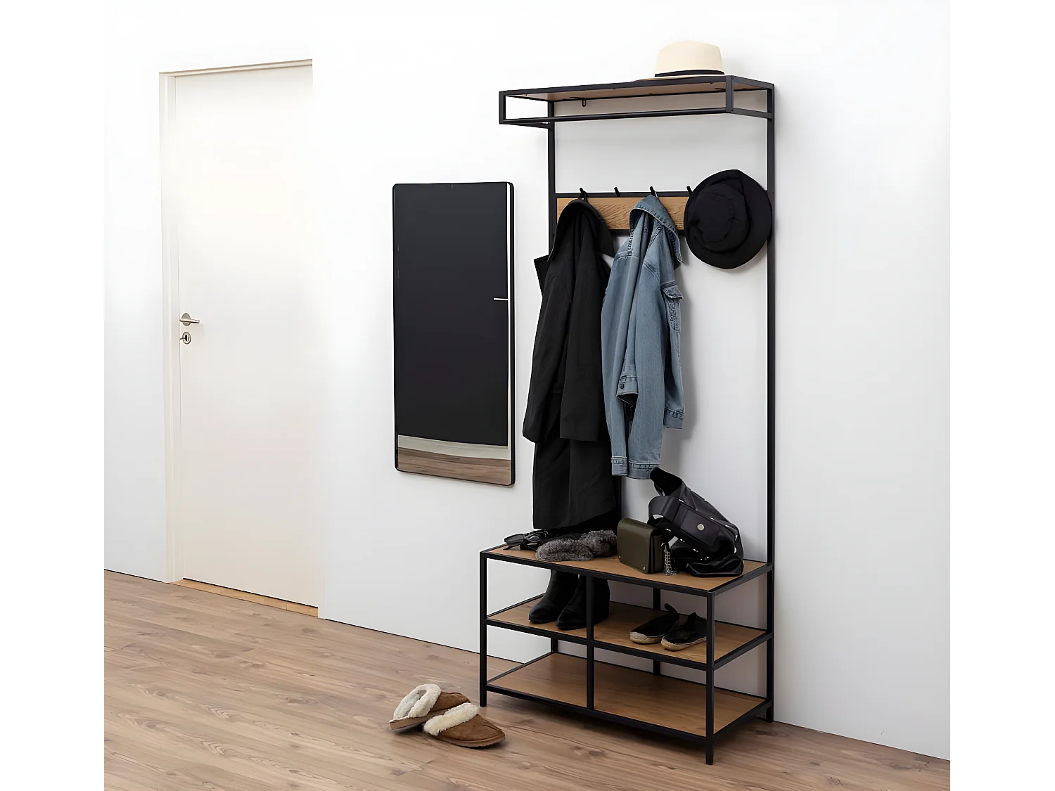 Selje Miroir 50x100cm, noir.