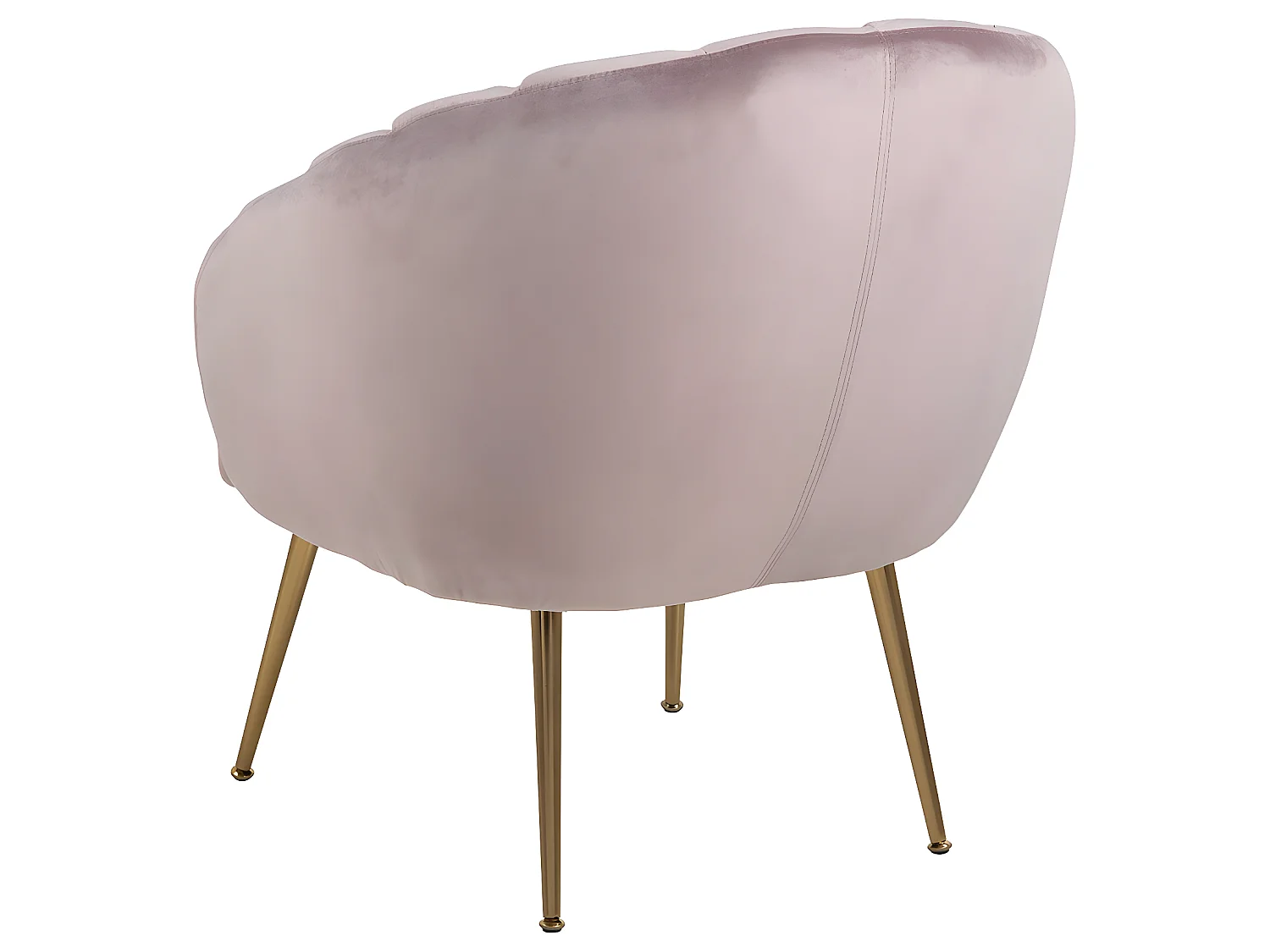 Daniella Fauteuil lounge, couleurs vieux rose, laiton.